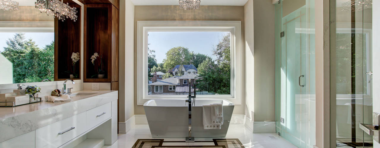 Luxurious Bathroom, Lorne Rose Architect Inc. Lorne Rose Architect Inc. 모던스타일 욕실