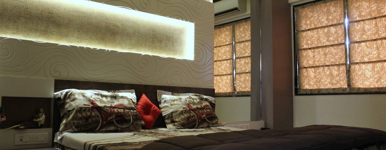 3bhk, I - design interior designer's I - design interior designer's Cuartos de estilo moderno Contrachapado