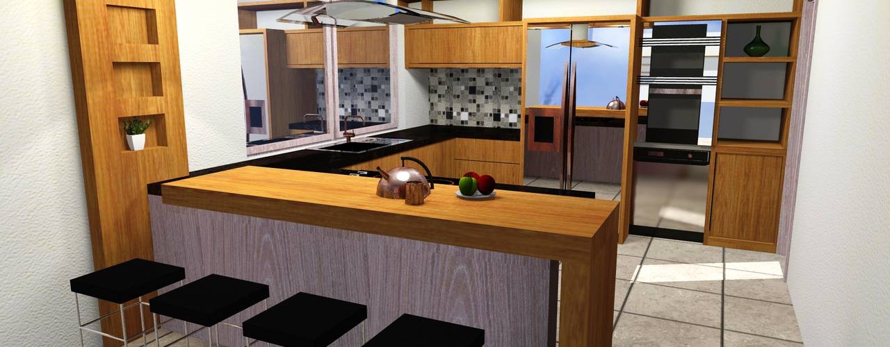 homify Cocinas modernas Madera Acabado en madera