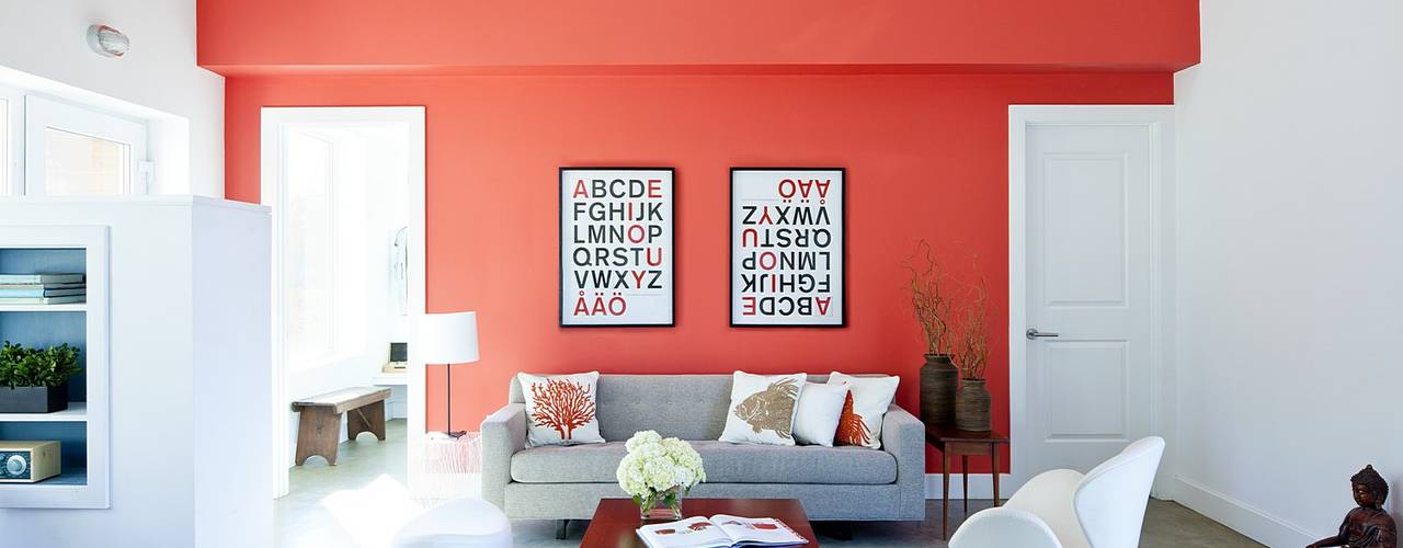 Passive House Retreat, ZeroEnergy Design ZeroEnergy Design Modern Living Room Red