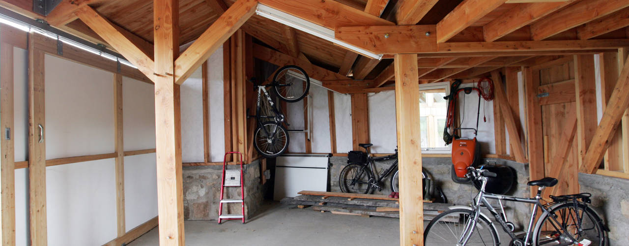 Home working Shed - Aberdeenshire , Retool architecture Retool architecture Landelijke fitnessruimtes Hout Hout