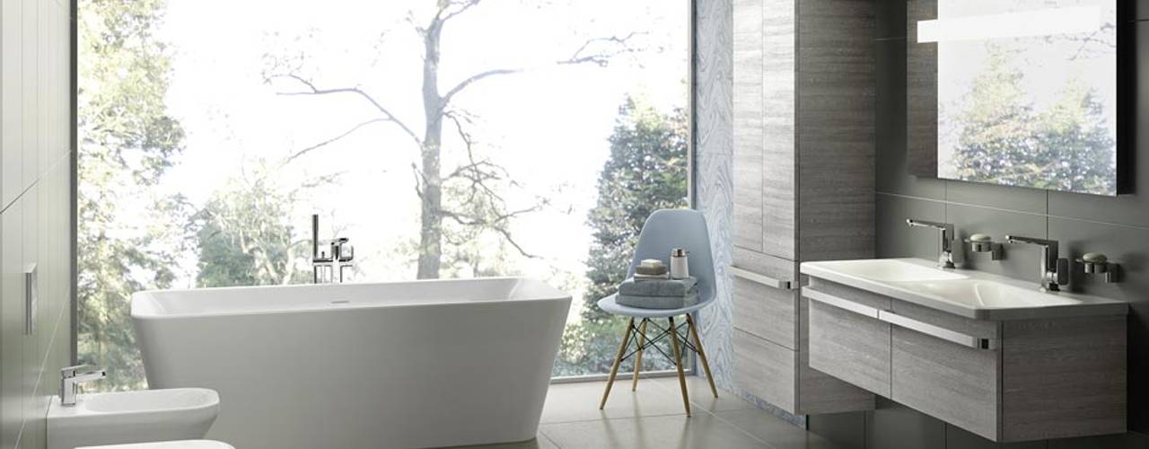 homify Salle de bain industrielle Céramique