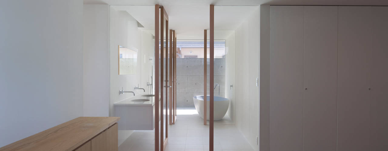 七隈の家, 森裕建築設計事務所 / Mori Architect Office 森裕建築設計事務所 / Mori Architect Office Modern bathroom