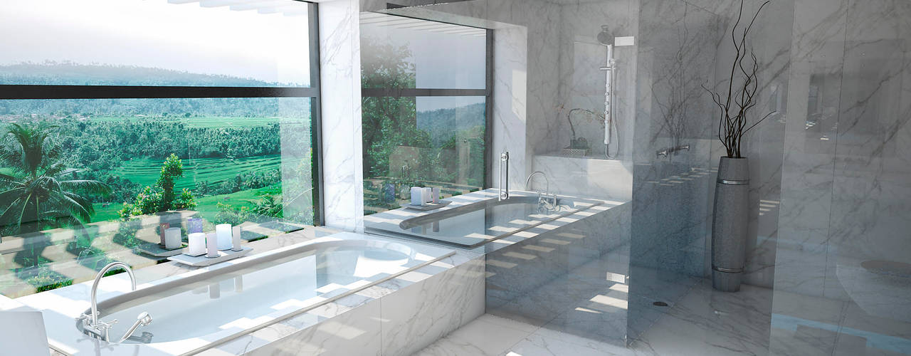 Casa 17, Vivian Dembo Arquitectura Vivian Dembo Arquitectura Modern Bathroom Marble White