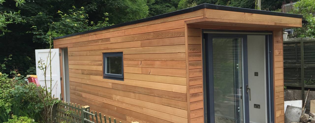 Helston Garden Box with Rear Storage, Building With Frames Building With Frames Minimalist garage/shed Wood Wood effect