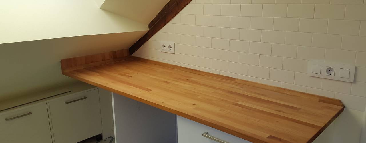 homify ห้องครัว ไม้ Wood effect