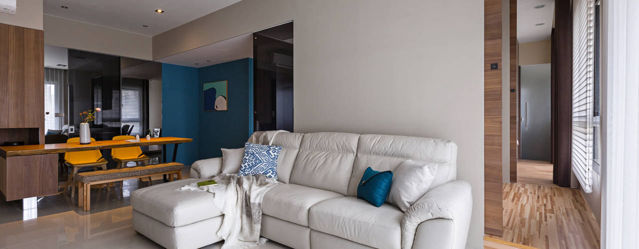 | Mr. coriander's home |, 賀澤室內設計 HOZO_interior_design 賀澤室內設計 HOZO_interior_design Modern living room