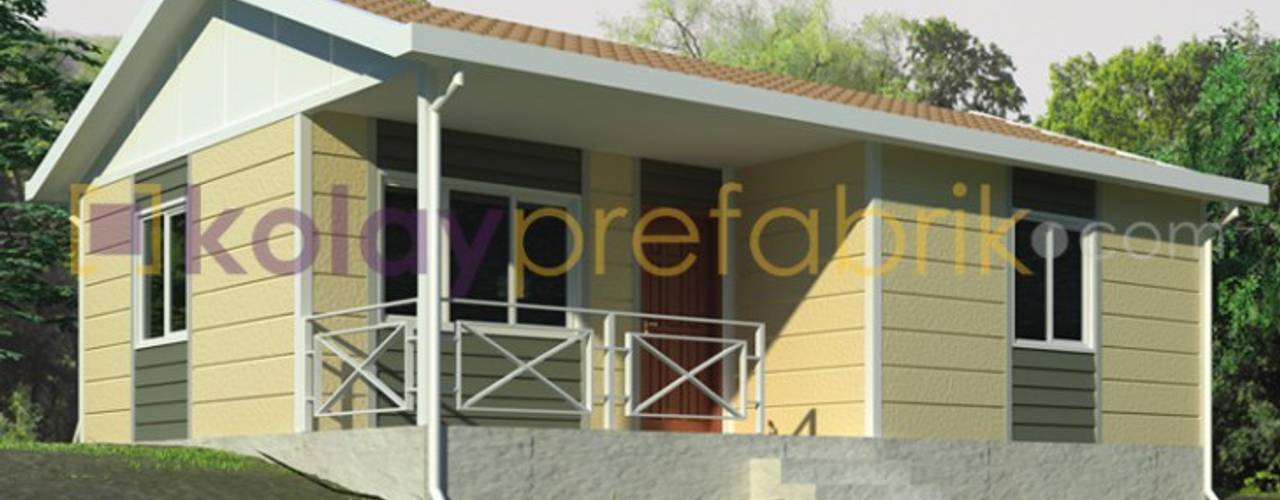 TEK KATLI PREFABRİK EV 58 m2 (2+1), PREFABRICATED HOUSES BUILDINGS | KOLAY PREFABRIK PREFABRICATED HOUSES BUILDINGS | KOLAY PREFABRIK Будинки