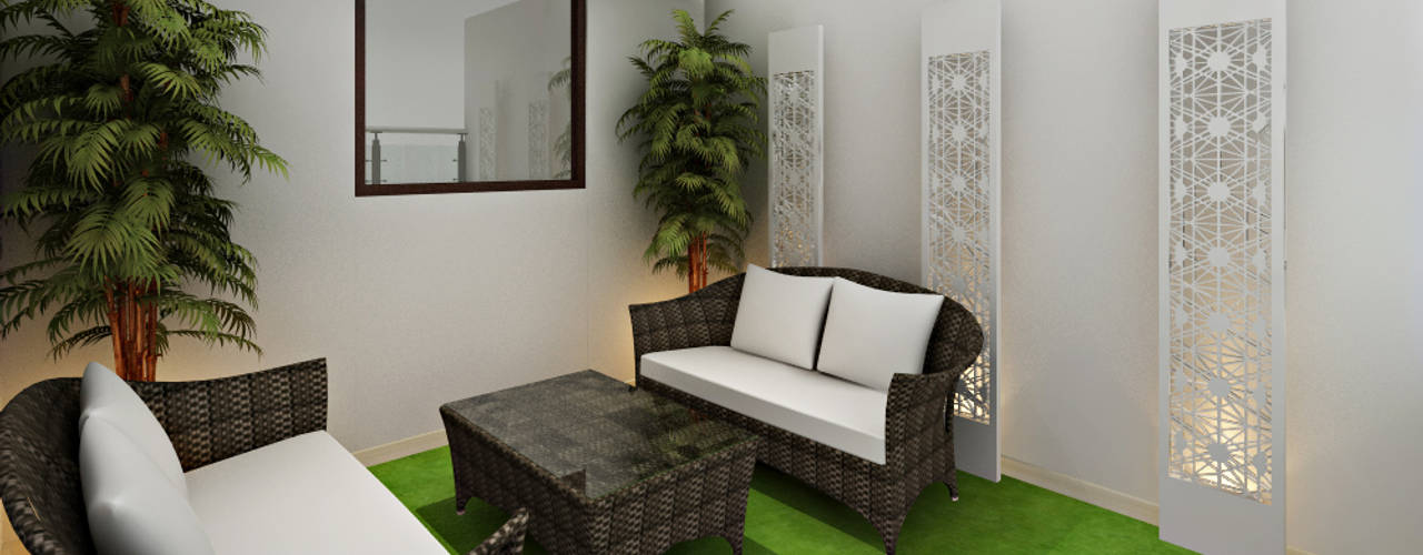 homify Asian style balcony, veranda & terrace