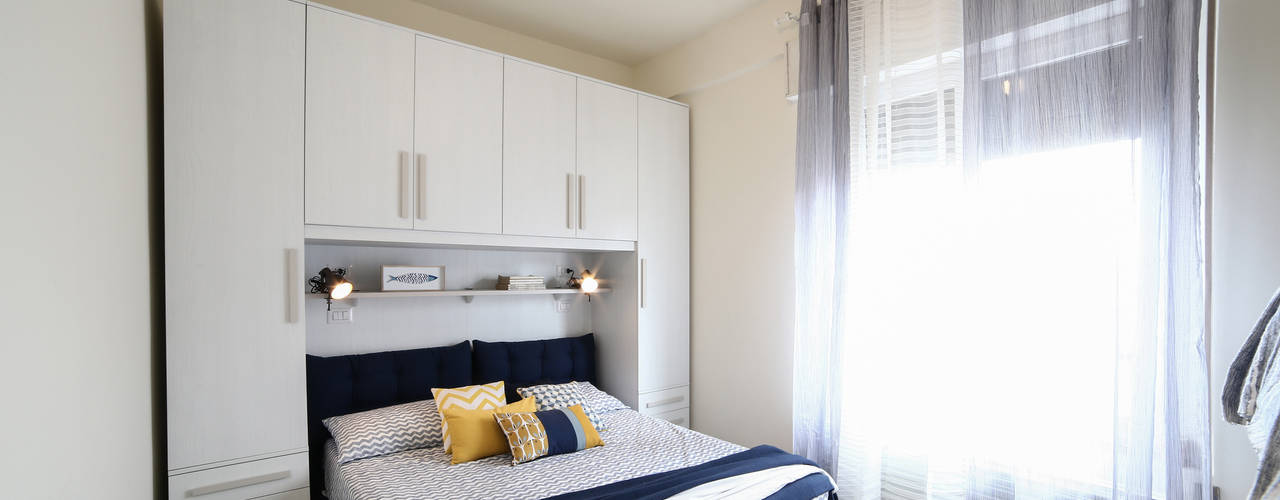 Un apartamento pequeño con una gran personalidad - Hogar dulce hogar, Civicocinquestudio Civicocinquestudio Cuartos de estilo mediterráneo