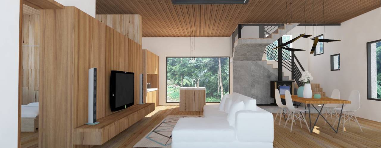 石方山居, 行一建築 _ Yuan Architects 行一建築 _ Yuan Architects Casas modernas