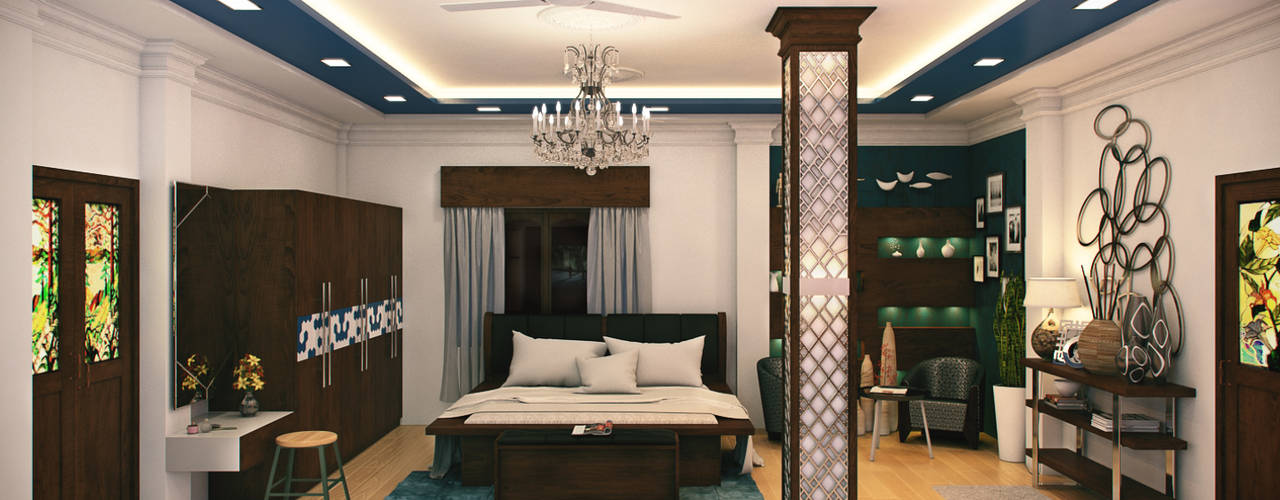 3D VISUALIZATION, FREELANCE FREELANCE クラシカルスタイルの 寝室
