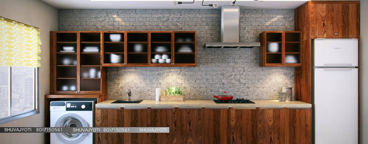 3D VISUALIZATION, FREELANCE FREELANCE Cozinhas modernas