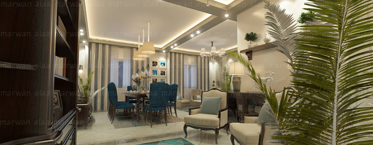 لقطات بسيطة من تصميماتنا الداخلية, EHAF Consulting Engineers EHAF Consulting Engineers Classic style dining room