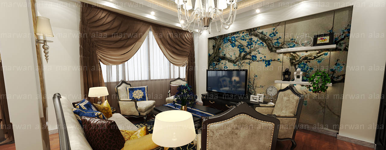 لقطات بسيطة من تصميماتنا الداخلية, EHAF Consulting Engineers EHAF Consulting Engineers Living room