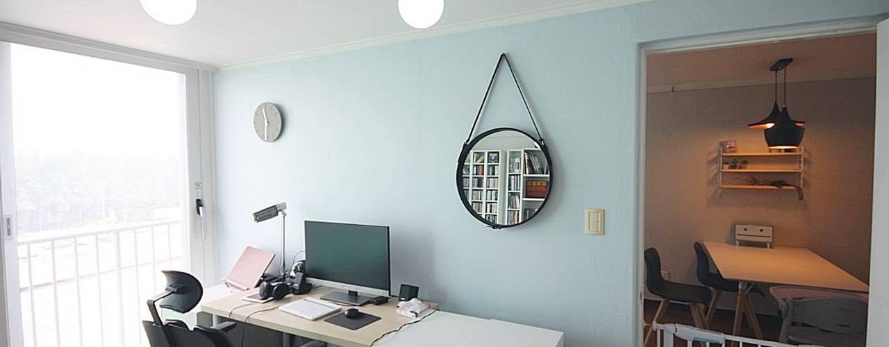 [홈라떼] 양평동 32평 아파트 전세집 홈스타일링 , homelatte homelatte Oficinas de estilo minimalista