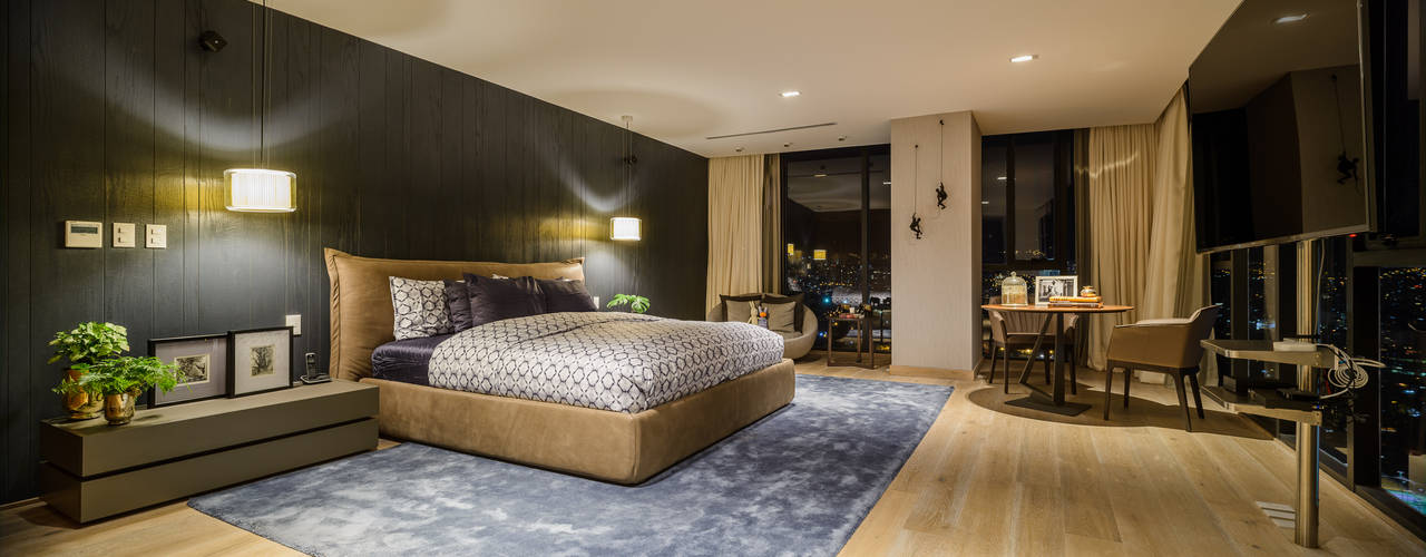 24Y, NIVEL TRES ARQUITECTURA NIVEL TRES ARQUITECTURA Modern style bedroom Wood Wood effect
