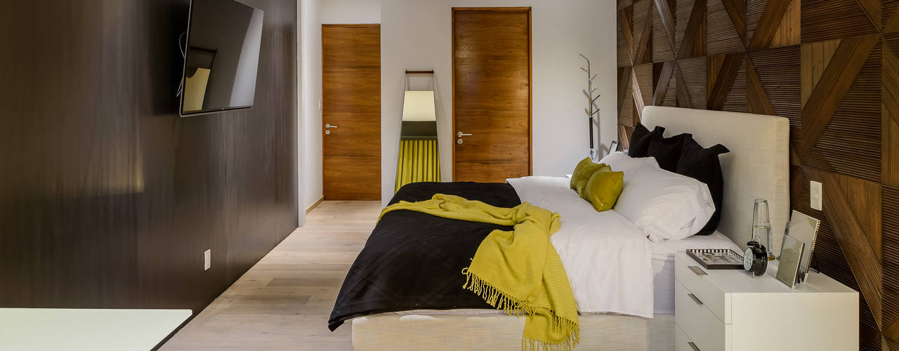16MAN, NIVEL TRES ARQUITECTURA NIVEL TRES ARQUITECTURA Modern style bedroom Wood Wood effect
