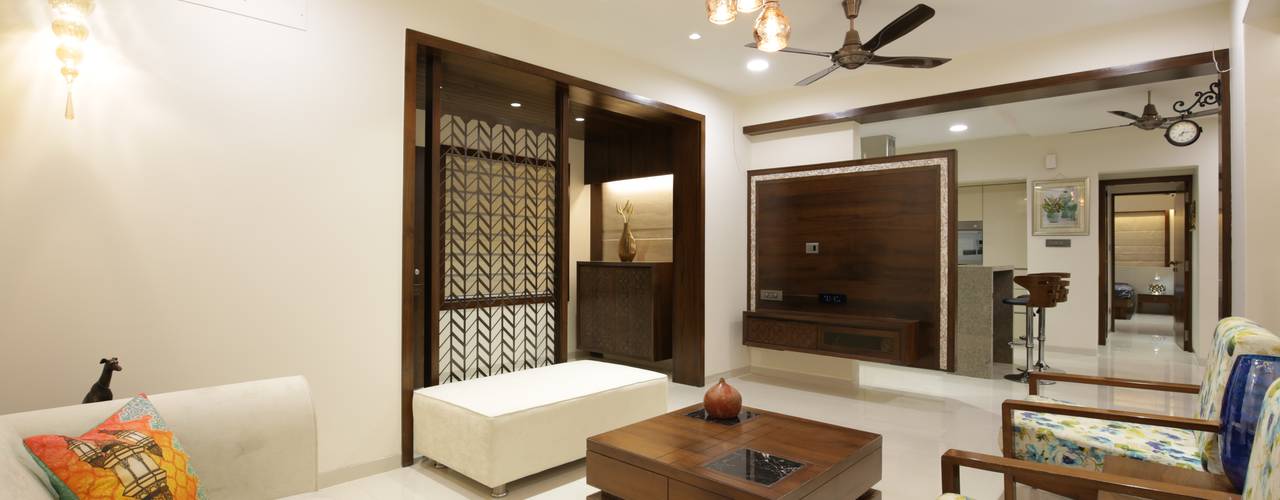 Mr vora's flat, studio 7 designs studio 7 designs Asian style living room