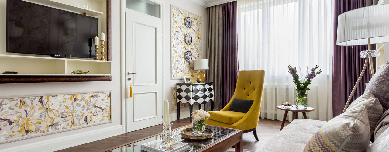 Квартира в Москве, N-HOME | Ната Хатисашвили N-HOME | Ната Хатисашвили Eclectic style living room