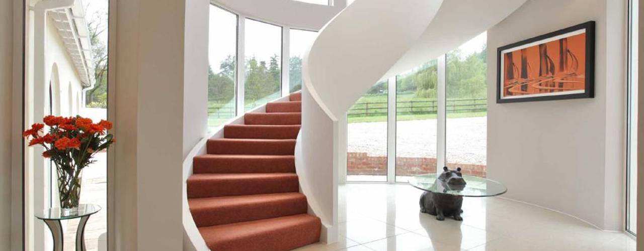 Draethen Farm House Conversion , Smarta Smarta Pasillos, vestíbulos y escaleras de estilo moderno