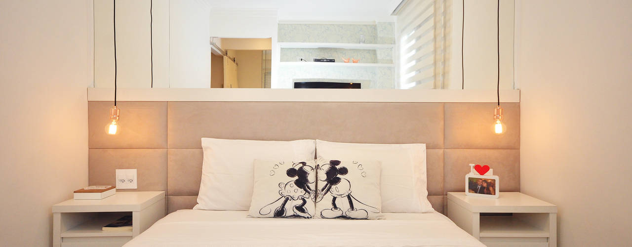 Apartamento Vila Mariana, Condecorar Arquitetura e Interiores Condecorar Arquitetura e Interiores Eclectic style bedroom