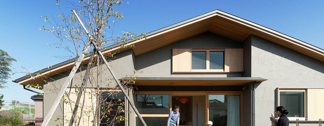 IT House, 磯村建築設計事務所 磯村建築設計事務所 Asian style houses Wood Wood effect