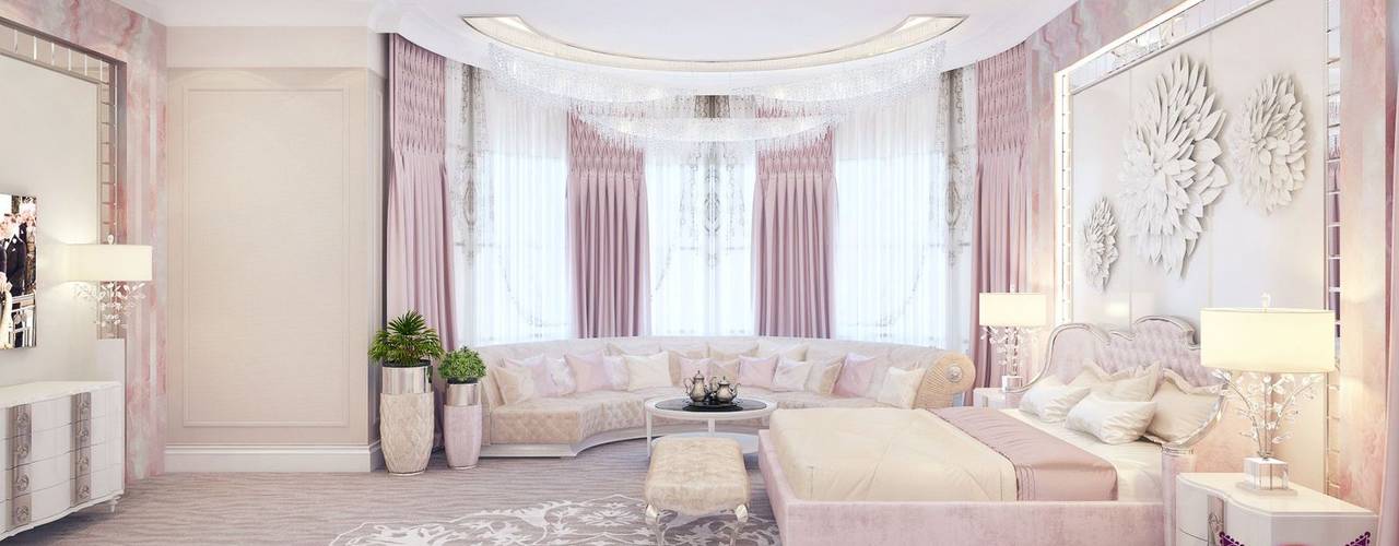 ​ Luxurious bedroom interior of Katrina Antonovich, Luxury Antonovich Design Luxury Antonovich Design Nowoczesna sypialnia