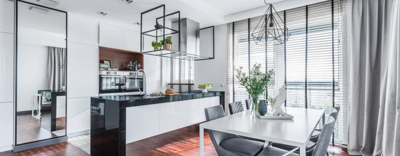 WYJĄTKOWE MIESZKANIE W STYLU LOFTOWYM, Pracownia Architektury Wnętrz Decoroom Pracownia Architektury Wnętrz Decoroom Dapur Gaya Industrial