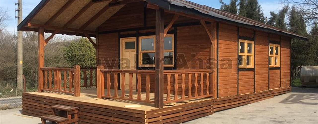 manufacture of wooden houses, KAYALAR AHŞAP KERESTE ÜRÜNLERİ KAYALAR AHŞAP KERESTE ÜRÜNLERİ Minimalist style garden