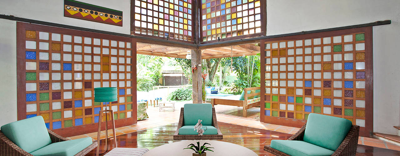 Casa Camburi, SET Arquitetura e Construções SET Arquitetura e Construções Salas de estar tropicais