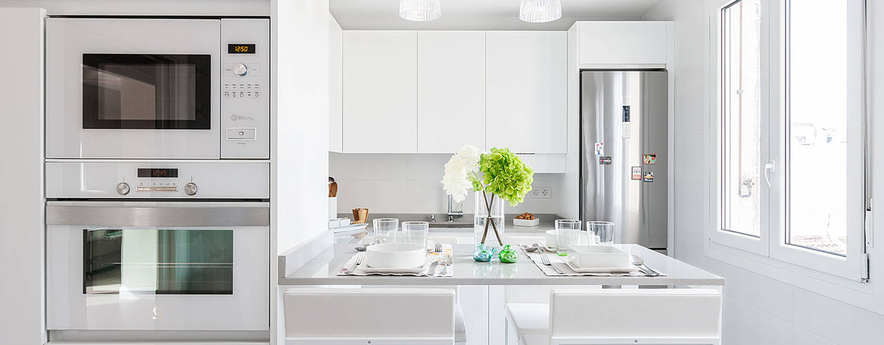 Reforma integral de una vivienda, Basoa Decoración Basoa Decoración Cocinas de estilo moderno