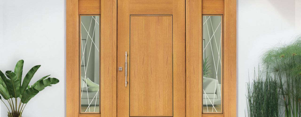 homify Windows & doors Doors Aluminium/Zinc Wood effect