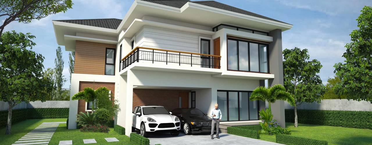 5 เเบบบ านสองช นสวยๆ พร อมโรงจอดรถท สะดวกสบาย homify