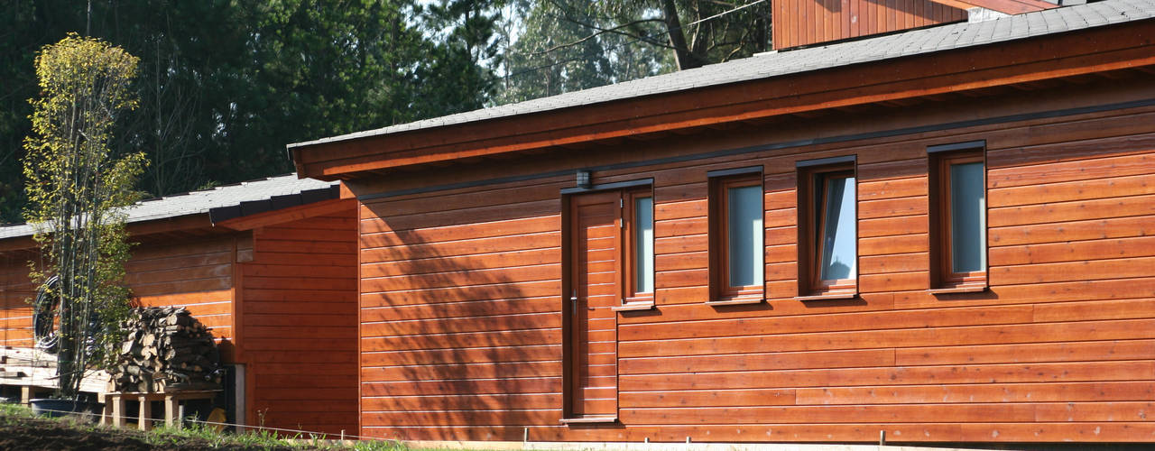 RUSTICASA | Casa unifamiliar | La Coruña, RUSTICASA RUSTICASA Casas de madera Madera Acabado en madera