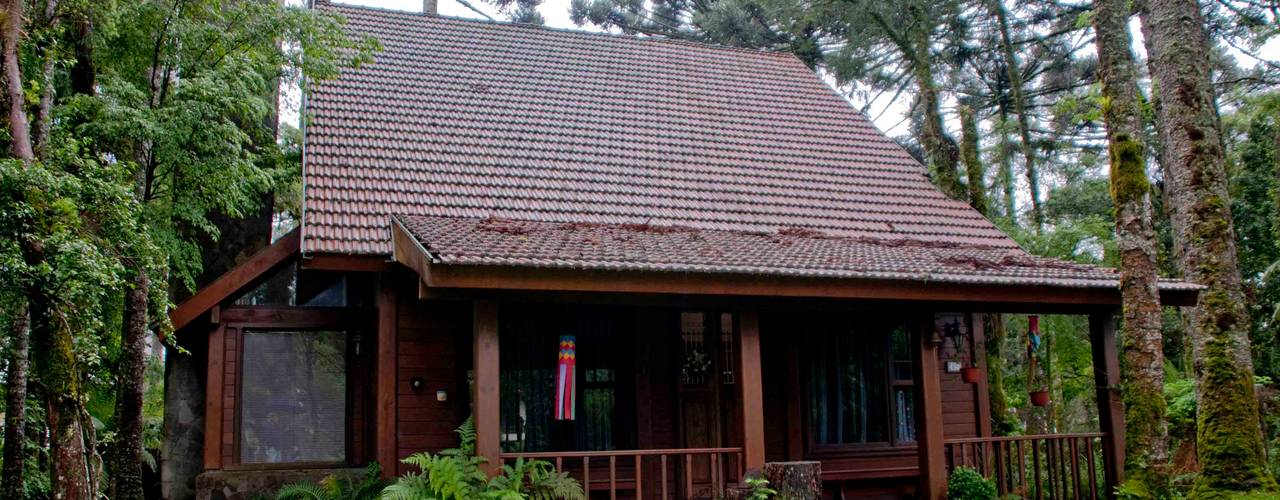 Casa Pinus, CABRAL Arquitetos CABRAL Arquitetos Casas de estilo rústico Madera Acabado en madera