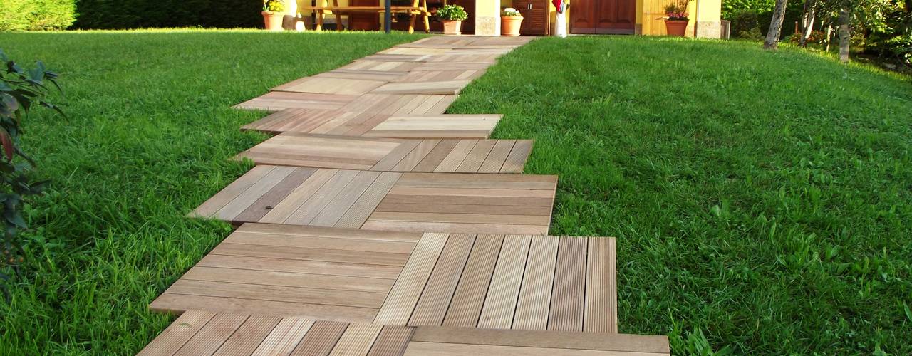 Pavimento in legno per esterno - vialetto d'accesso, ONLYWOOD ONLYWOOD Jardines de estilo asiático