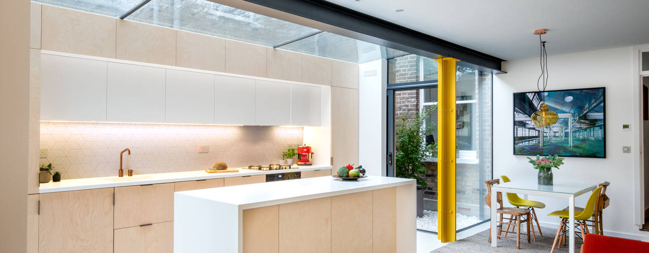 Hackney Flat P1, CCASA Architects CCASA Architects Kitchen Plywood