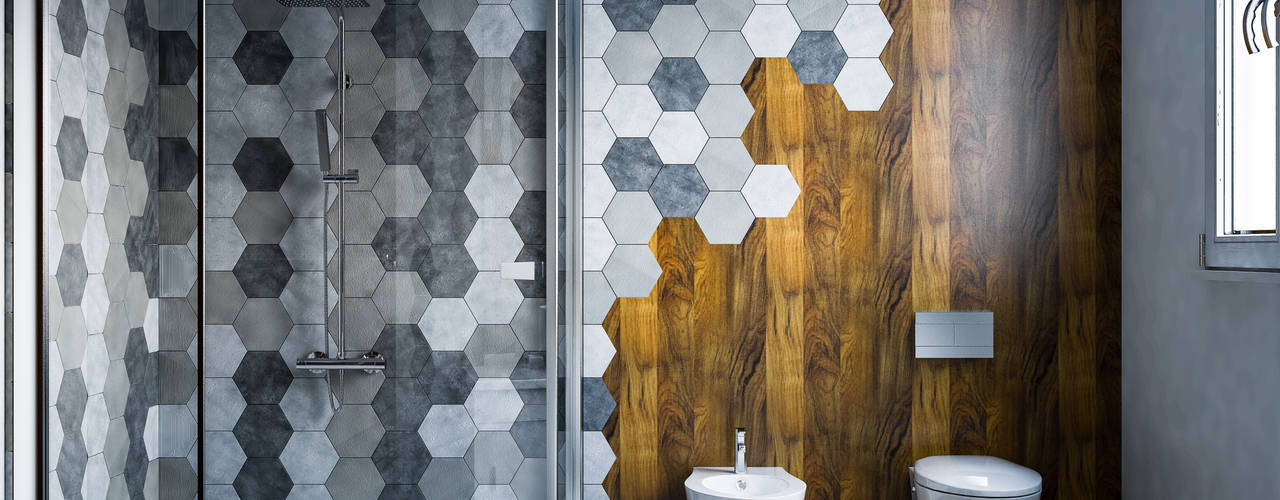 mcp-render 現代浴室設計點子、靈感&圖片 木頭