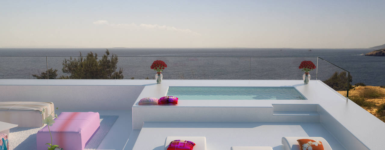 Siesta White House, Zucchero Architects Zucchero Architects Terrace