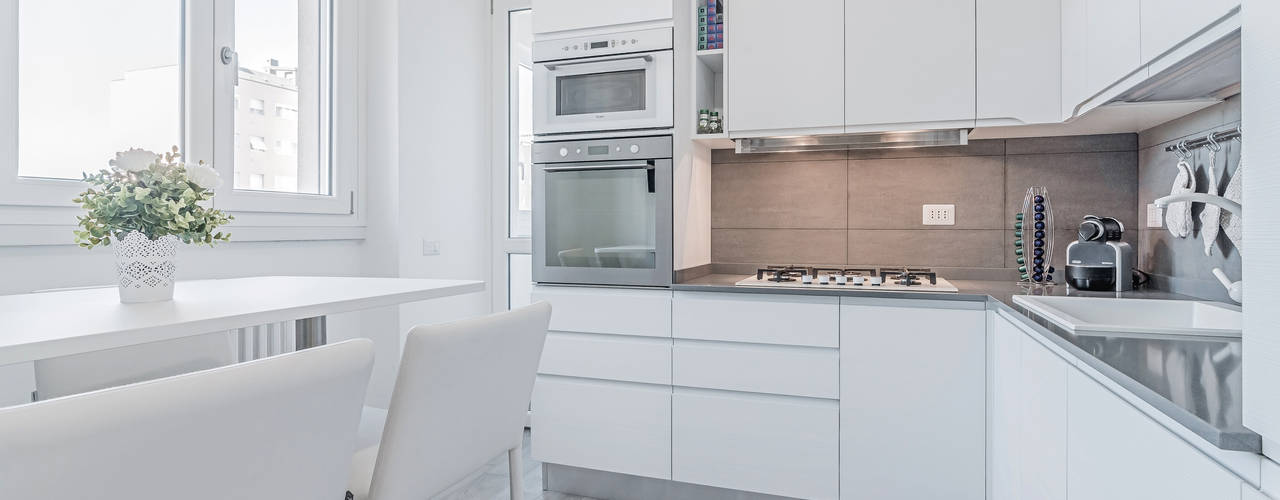 Ristrutturazione appartamento di 82 mq a Milano, San Siro, Facile Ristrutturare Facile Ristrutturare Cucina moderna