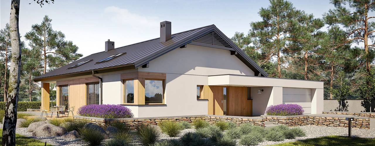 Projekt domu Daniel III G2 - harmonia nowoczesności i przytulności , Pracownia Projektowa ARCHIPELAG Pracownia Projektowa ARCHIPELAG Modern home