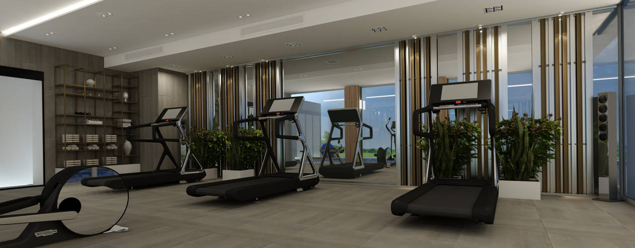 homify Modern Fitness Odası