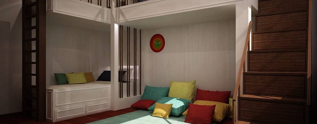 Diseño de interiores - Recamara trillizos, Zono Interieur Zono Interieur Dormitorios infantiles modernos