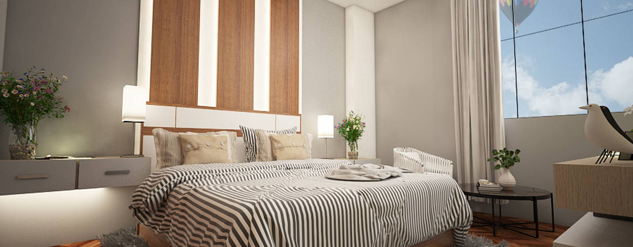 DISEÑO DE INTERIORES, CN y Arquitectos CN y Arquitectos Modern style bedroom