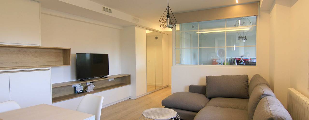 Apartamento Nórdico, Danma Design Danma Design Phòng khách phong cách Bắc Âu