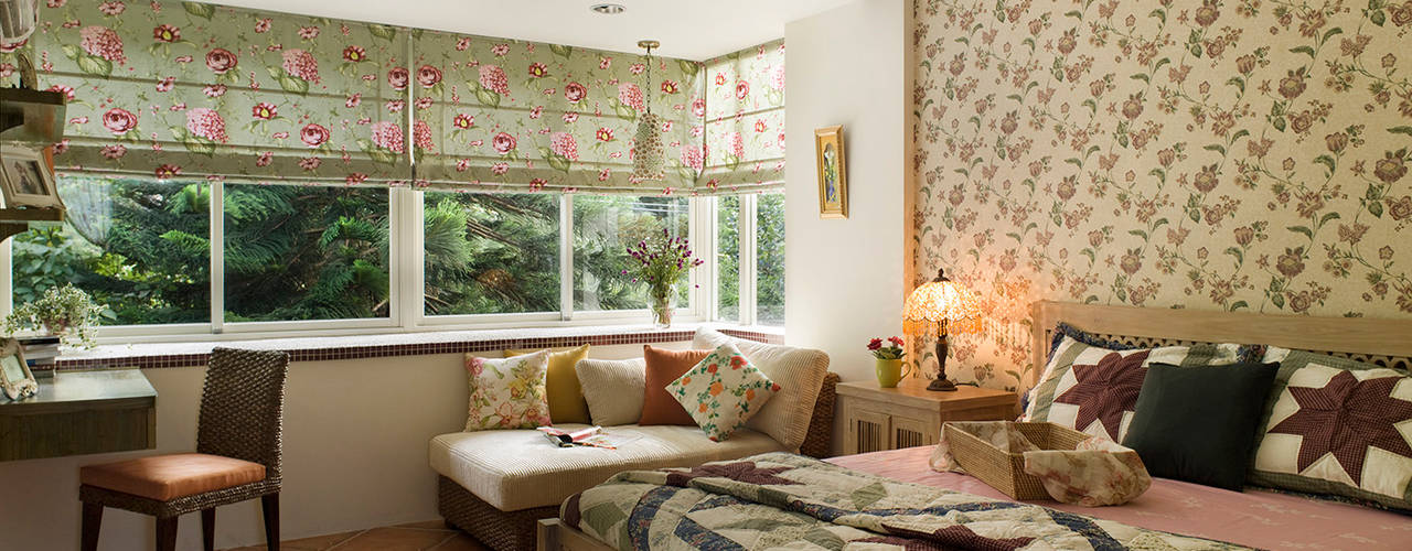 雙溪山居-鄉村風格, Color-Lotus Design Color-Lotus Design Country style bedroom Tiles