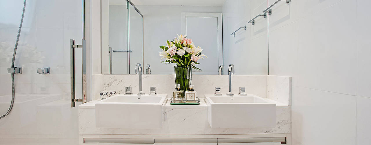 Apto NN_ 120m², Carolina Kist Arquitetura & Design Carolina Kist Arquitetura & Design Modern style bathrooms