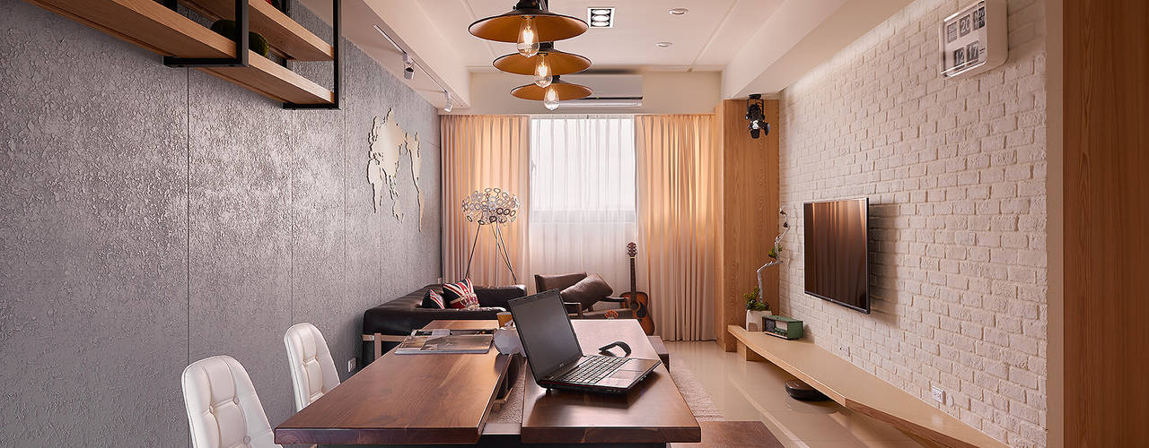 溫潤氣息 輕工業的品味生活機能美宅, 趙玲室內設計 趙玲室內設計 Living room