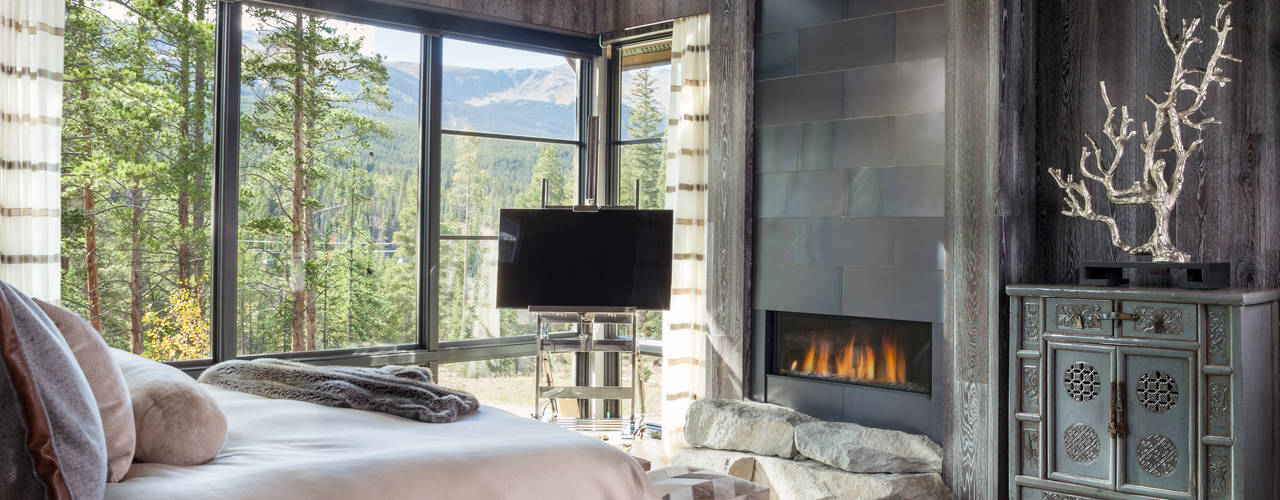 Contemporary Mountain Chalet, Andrea Schumacher Interiors Andrea Schumacher Interiors غرفة نوم